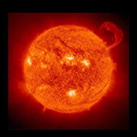 The Sun photographed by NASA